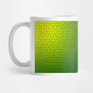 Glass broken gree and yellow Mug